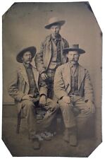1880s Rough Looking Old West Outlaw Cowboy Characters Tintype Photo picture