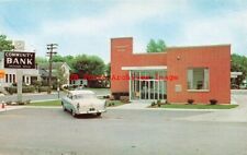 OH, Napoleon, Ohio, Community Bank Building, 50s Cars, Dexter Press No 16881-B picture