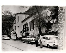 LG54 1958 Wire Photo HOME OF ELIZABETH TAYLOR & MIKE TODD AFTER HIS PLANE CRASH picture