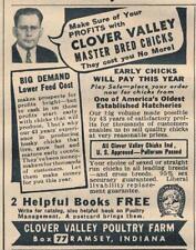 Magazine Ad - 1948 - Clover Valley Poultry Farm - Chicks - Ramsey, IN picture