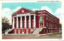 1931 First Baptist Church Newton Kansas Vintage Postcard picture