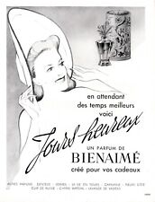 Original French Vintage Ad - BIENAIMÉ Bienaime Perfume Happy Days - 1948 picture