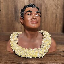 Vintage Hawaiian Ceramic Man Signed Bust Julene Mechler Honolulu “Ceremonies” picture