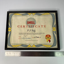 Unique Vintage Official 1955 Framed Shell Oil Petrol Certificate Shellubrication picture