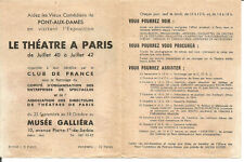 Paris 1942.Musée Galliera. Expo Le Théâtre in Paris.Sacha Guitry Program. picture
