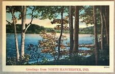 Greetings From North Manchester Indiana. Vintage Postcard picture