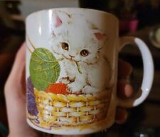 Vintage Otagiri Japan Designer Kitten w/ Yarn Coffee Mug Cup Collectible Gibson  picture