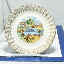 Vintage Souvenir Decorative Plate Montana Land of Shining Mountains 10