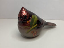 Red Hand Painted Ceramic Bird Nice Color Finish Cardinal Figurine picture