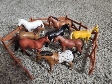 8 Vintage Funrise Horses With Fence  picture