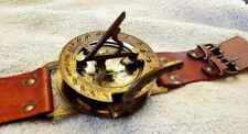 Vintage Old style WWII Military Wrist Watch Brass Round Sundial Compass Gift. picture