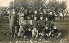 Postcard RPPC C-1910 Illinois Sheldon Football team photo IL24-4653 picture