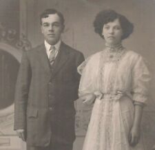 Antique 1900s  RPPC Wedding Marriage Photo Postcard picture