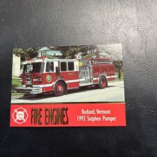 Jb98 Fama Fire Engines 1993 #103 Rutland Vermont 1992 Sutphen Pumper picture