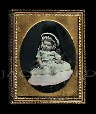 Rare J Gurney Hidden Mother 1/4 Daguerreotype New York Tinted Unusual 1850s picture