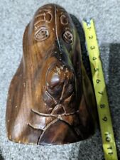 Vintage Wooden Sculpted Basset Hound Head picture
