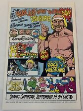 1985 CBS cartoons ad page~HULK HOGAN,MUPPET BABIES,WUZZLES,BERENSTAIN BEARS,more picture
