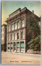 Postcard Indiana IN c.1910's Masonic Temple LaFayette Y10 picture