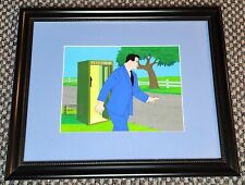 SUPERMAN AQUAMAN HOUR PRODUCTION ANIMATION CEL FRAMED OF CLARK KENT PAINTED  BG picture