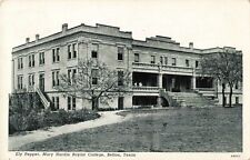 Ely Pepper, Mary Hardin Baylor College, Belton, Texas TX - 1939 Vintage Postcard picture