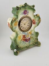 Rare Antique Miniature German Louis Piertot China Dresser Windup Clock. Running. picture