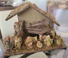 Nice Rare Vintage Fontanini Italy Nativity Set Manger Creche Stable Holy Family  picture