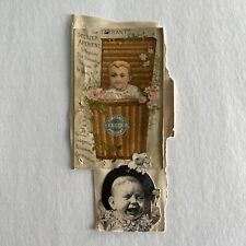Victorian Advertising Trade Card Lot of 2 Tarrants Aperient Basket Crying Baby picture