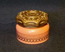 Vintage .66 Oz. Pink & Gold Decorative Jar Of Avon Unforgettable Cream Sachet picture