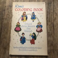 Vintage Kim's Coloring Book by Red Farm Studio Dolls from Around the World 19x12 picture