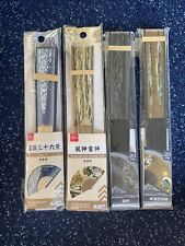 Sensu Japanese Folding Fan 4sets Good for Present Mt. Fuji Dragon Wind God New picture