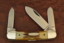 RARE CASE XX USA 9 DOT 1981 STAG 3 BLADED CANOE KNIFE 53131 SSP NICE (15850) picture