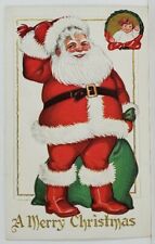 Santa Claus Embossed St Nicholas c1916 New German to Frostburg Md Postcard O8 picture
