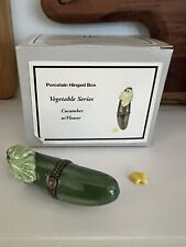 Vintage Midwest of Cannon Falls PHB  Cucumber w/flower Porclain Trinket Box picture