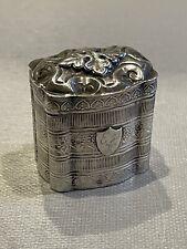 Vintage Mid 19th Century Sterling Dutch Snuff Box Hallmarked with Hinged Lid picture