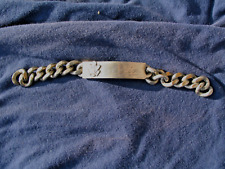 1940's 50's ID Style Chain Bracelet US Army WW2 Military 