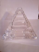 Vintage Tiffany & Co Crystal Stepped Pyramid Trinket Box. Excellent Condition. picture
