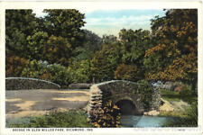 1925 Richmond,IN Bridge In Glen Miller Park Wayne County Indiana Postcard picture