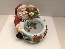 Santa Music Box W/ Skating Bear Works Plays “We Wish You A Merry Christmas” picture