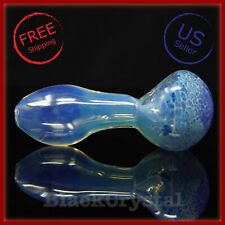 3 inch Handmade Mini Thick Pure Blue Marble Tobacco Smoking Bowl Glass Pipes picture