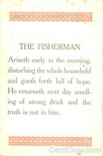 Fishing 1914 The Fisherman Walker's Post Card Shop Antique Postcard 1C stamp picture