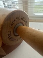 VINTAGE THORPE MAPLE WOOD ROLLING PIN 19” CHESHIRE CONN. picture