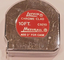 Lufkin Vintage C9210 Mezurall Chrome Clad 10 ft Tape Measure Saginaw Mich. U.S.A picture