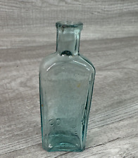 Vintage Veno’s Lightning Cough Cure Glass Bottle Light Aqua Tint picture