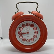 Vintage German Wind-up Clock with Alarm / WEDGEFIELD Metal Table Clock picture