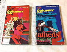 TWO Vintage TWA Getaway Guides Athens & Rome 1973-74 Editions Great Condition picture