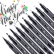 Calligraphy Pens, Hand Lettering Pen, 10 Size Caligraphy Brush Pens for picture