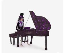 Home Accents Holiday 72 in. Pre-Lit 175 LED Skeleton Playing Piano picture