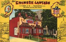 Washington DC Postcard 1948 Chinese Lantern Restaurant Teich Linen Posted picture