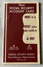 1957 YOUR SOCIAL SECURITY ACCOUNT CARD 6-PAGE BROCHURE picture