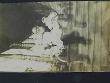 Double Exposure Photo Old Man with Long White Beard with Grandchild - Photograph picture